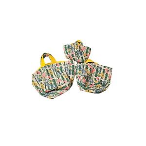 Handmade 3 floral Tote bags small medium and large‎